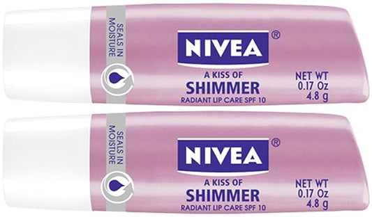 Nivea Lip Care A Kiss of Shimmer Lip Care Stick - Pearly Shimmer - 2 pk