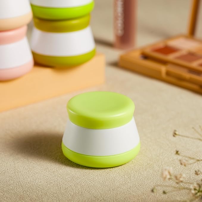 INSFIT Travel Containers for Toiletries, TSA Approved Silicone Cream Jars with Lids, BPA Free Travel Size Toiletries Leakproof Cruise Essentials for Cosmetic Cream Lotion