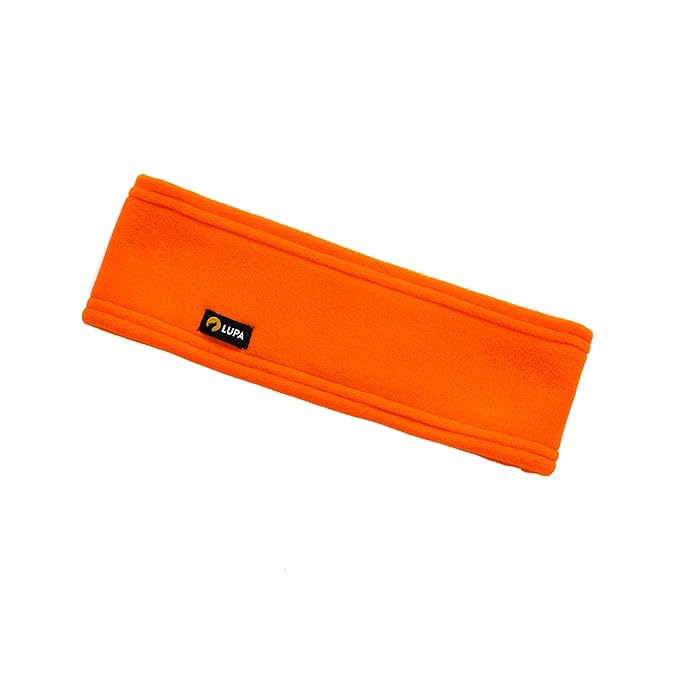 Lupa Handmade Unisex Triple-Layer Micro Fleece Headband - Ear Warmer Cover for Women & Men (Sunset Orange)