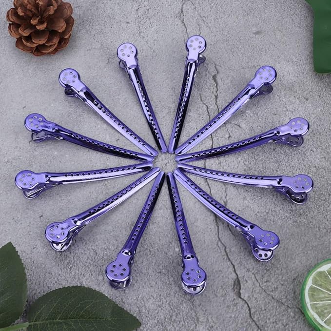 Hair Styling Clips, ANGGREK 12pcs/Box Hair Styling Clips Hairdressing Salon Sectioning Hairpins Duck Billed Hair Cutting Clips for Thick and Thin Hair Salon Styling 6 Colors()