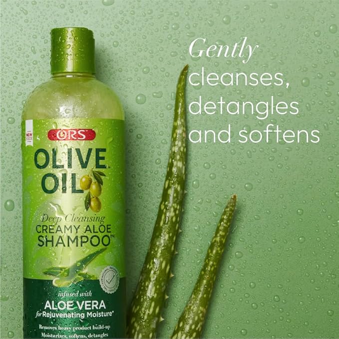 ORS Olive Oil Moisture Restore Creamy Aloe Shampoo Infused with Aleo Vera 12.5 Ounce (Pack of 4)