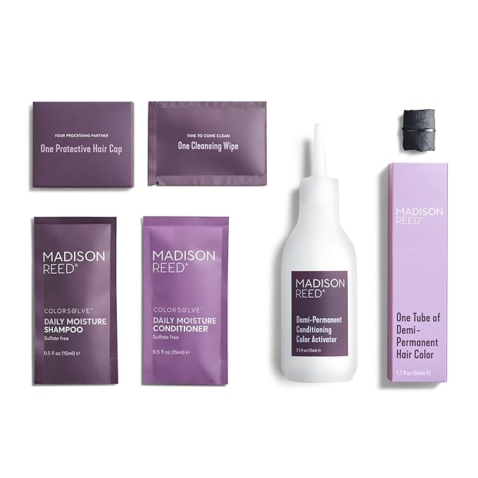 Madison Reed colorwonder Demi-Permanent Hair Color, Effortless At-Home Hair Dye, Ammonia-Free, Cruelty-Free, The Bordeaux Flow (5RV Dark Burgundy Red), Pack of 2