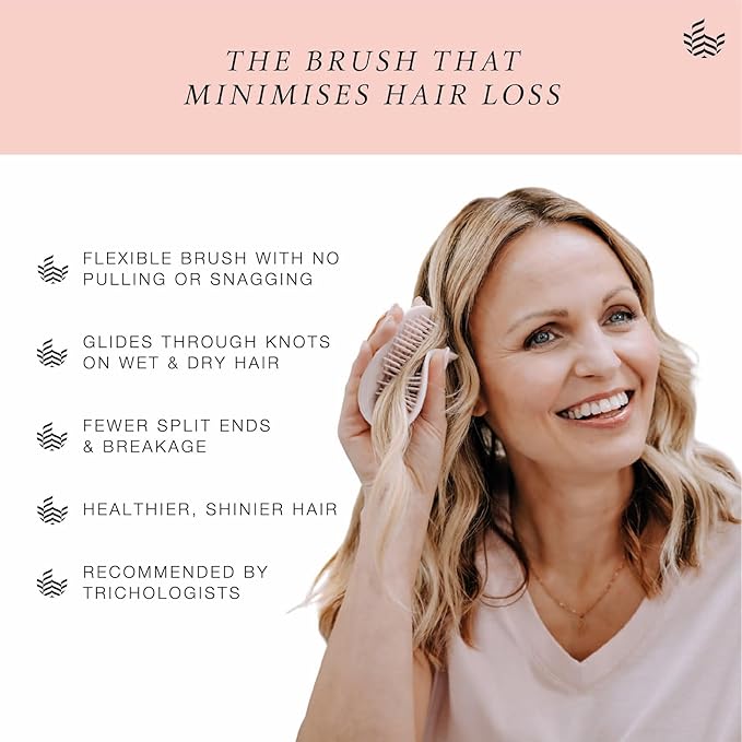 Manta Original Anti-Breakage Hairbrush – Gentle Detangling Brush for Wet & Dry Hair, Flexible Hairbrush for All Types, Healthy Hair Care for Women & Men, Serene Green