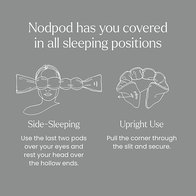 Nodpod Gentle Pressure Sleep Mask | Patented Light Blocking Design for Sleeping, Traveling & Relaxation - Elephant Gray