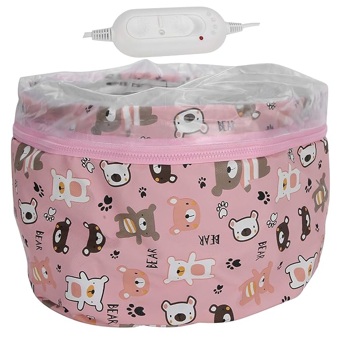 Electric Hair Heating, Oil Treatment Steamer Hat Electric Hair Steamer Adjustable Heat Steam Detachable Care Toolus Plug 110V