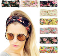 DRESHOW 8 Pack Headbands for Women Yoga Knotted Headbands Elastic Criss Cross Hair Accessories Sports Head Wrap Non Slip