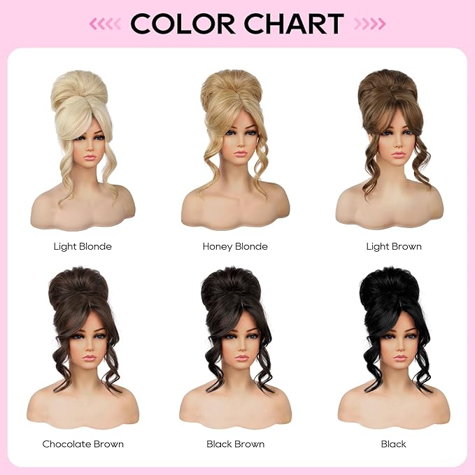 REECHO Messy Bun Hair Piece with Bangs – 2-in-1 Drawstring Ponytail Extension Updo Wig & Hair Topper with Long Side Bangs, Natural-Looking Hair Bun Hairpieces for Women - Chocolate Brown