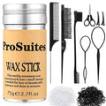 Slick Back Hair Brush with 1000pcs Hair Rubber Bands,Hair Wax Stick,Elastic Hair Ties,Rat Tail Comb for Women, Men and All,Curly Hair,Straight Hair
