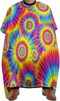 Unisex Unique Tie Dye Art Hair Styling Cape, Lightweight Salon Cape Apron for Home Stylists, Haircut Tools