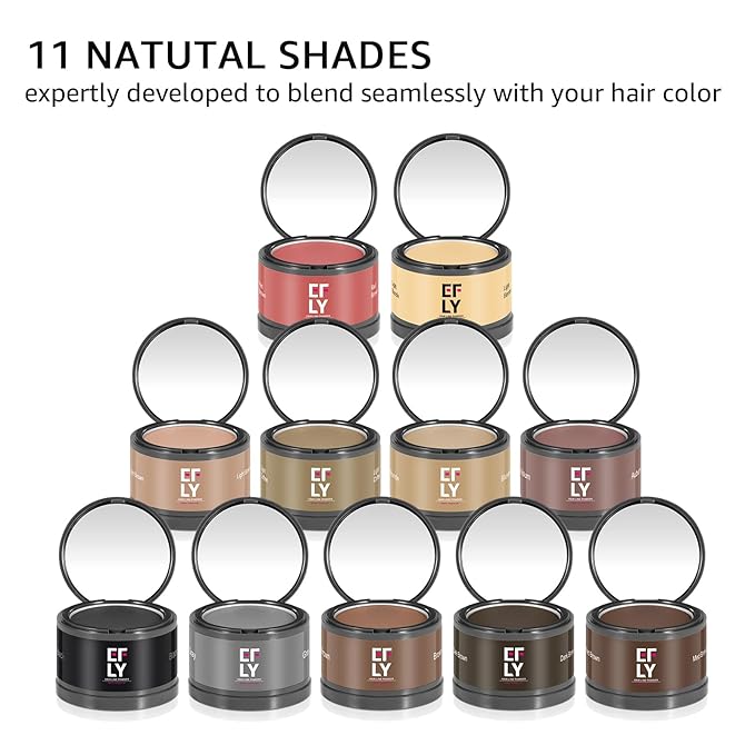 Root Touch Up Hair Color For Concealing Hair Loss and Thinning, Gray Hair Shadow Root Cover Up Hairline Powder For Women Men Eyebrows, Beard Line (Med Brown)