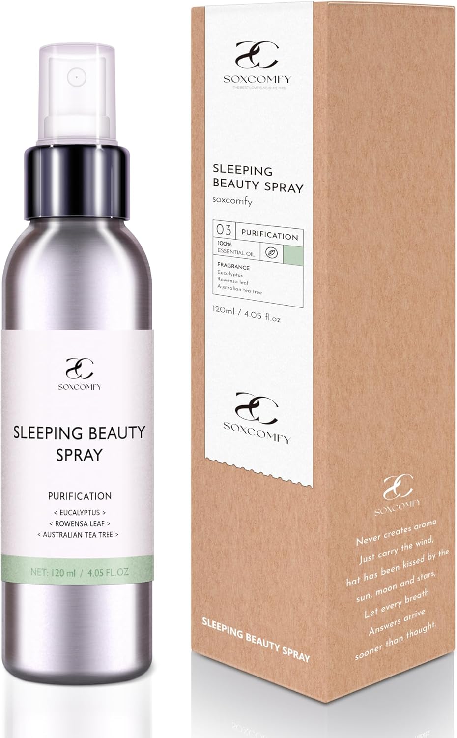 Pillow Ritual Aromatic, Calming Relaxing Pillow Mist, Linen and Fabric Sleep Spray, Infused with Natural Essential Oils for Bedtime Routine, Eucalyptus &Tea Tree, Aluminium Bottle 4.05 oz