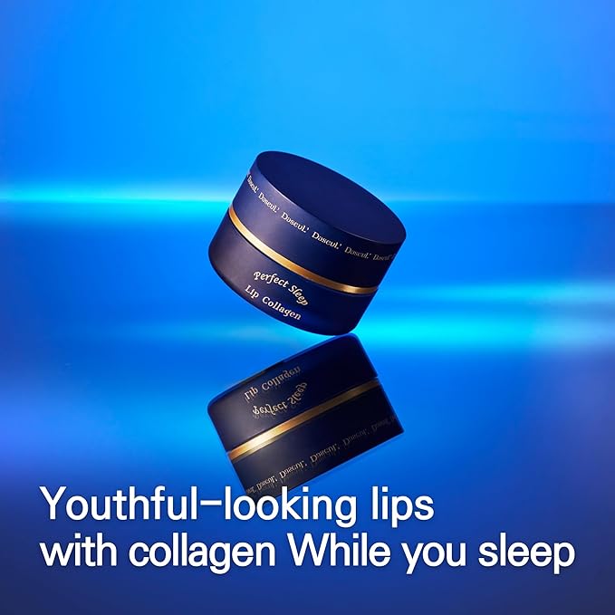 Perfect Sleep Lip Collagen 0.52fl.oz/15ml, Hydrolyzed Collagen+Rice Protein, Willow Bark Extract & Peptide to Nourish, Moisturize & Exfoliate the lips, Sleep-Beauty, Korean Overnight Lip Mask