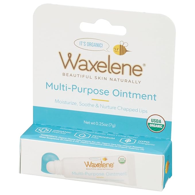 Waxelene Multi-Purpose Ointment, Organic, Lip Tube, Single
