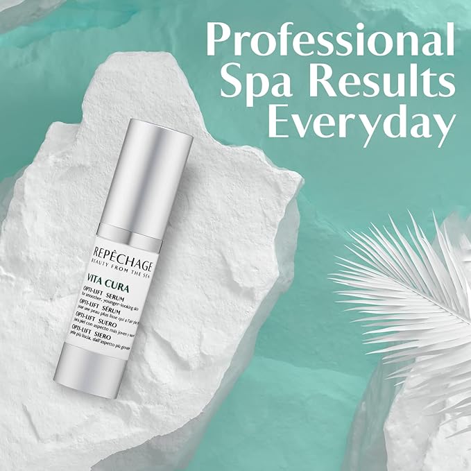 Repechage Vita Cura Opti-Lift Serum - Anti Aging Eye Contour Lifting Effect to Smooth Out Look of Wrinkles and Crow's Feet with Almond Protein, Seaweed Extracts, and Peptides, 15ml /0.5fl oz.