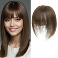 YAMI Hair Toppers for Women Real Human Hair Toppers for Women with Thinning Hair Topper with Bangs (Medium Brown)