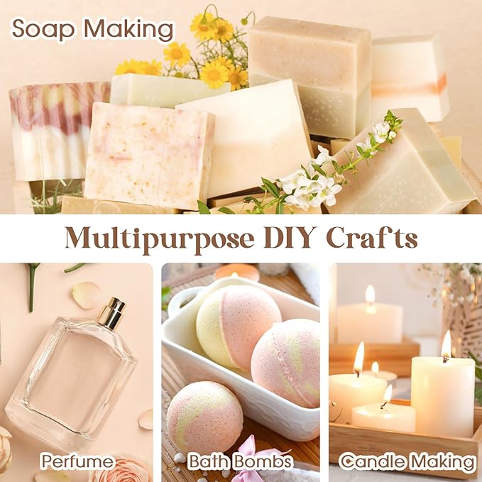 Essential Oils Set 40 Pcs, Essential Oils Perfect for Diffuser, Fragrance Oil Set for Massage, Soap, Candle Bath Bombs Making