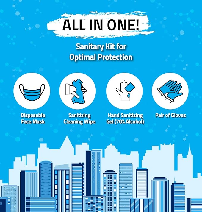 4 Item All-In-One Personal protection Kit - 10 PACK