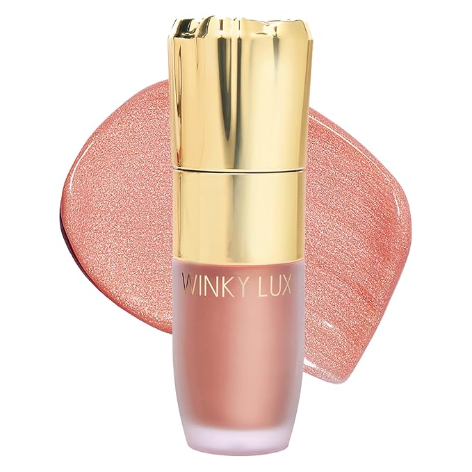 Winky Lux Cheeky Rose Liquid Highlighter, Gel Cream Blush Wand, Blendable & Buildable Pigment, Long Lasting Weightless, Nova
