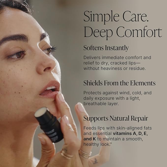 Peppermint Lip Balm, Natural & Clean Moisturizing Lip Balm with Vitamins A, D, E, and K, Nourishes and Smooths Texture, Moisturizer for Dry and Chapped Lips, Non-toxic, Made in USA