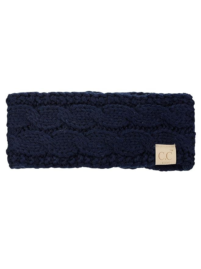 C.C Children's Kids' Winter Warm Cable Knit Fuzzy Lined Ear Warmer Headband