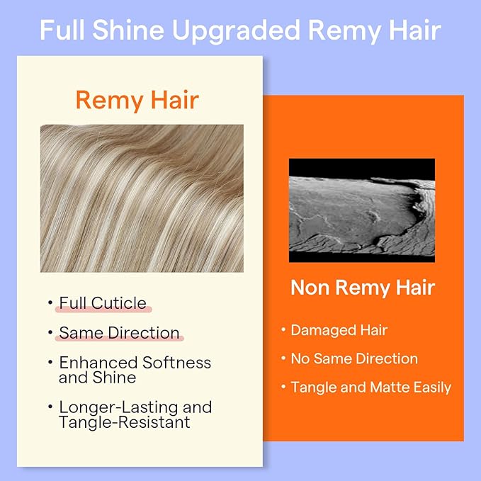 Full Shine Blonde Hair Extensions Clip ins 18 Inch Human Hair Clip ins Golden Blonde Highlight Extensions for Women Real Hair for Festivals 120 G 7 Pcs