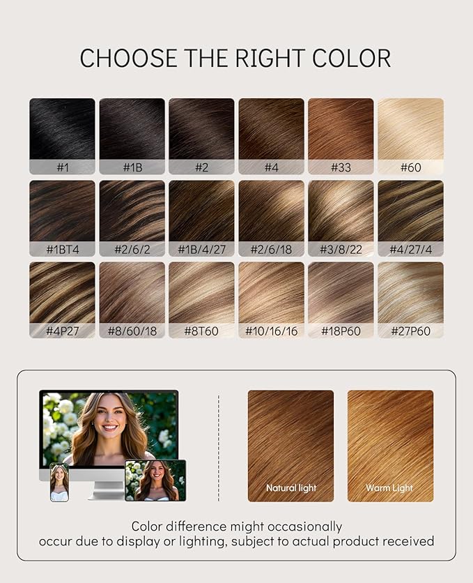 VINBAO 60g Invisible Tape in Hair Extensions Copper Seamless Invisi Edge Tape in Hair Extensions Auburn Ginger 22in 20pcs Injected Tape 22inch #33