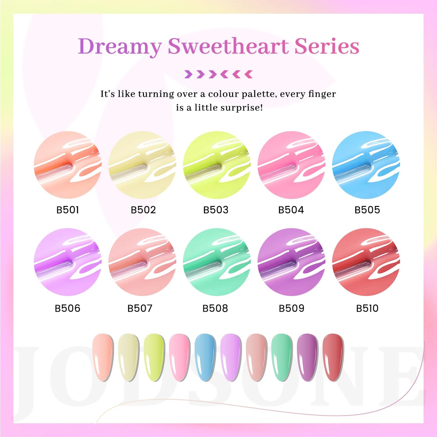 JODSONE 12 Bottles of Gel Nail Polish Set Glossy Top Coat Base Coat Gel Polish Ideal for Holiday Gift Giving