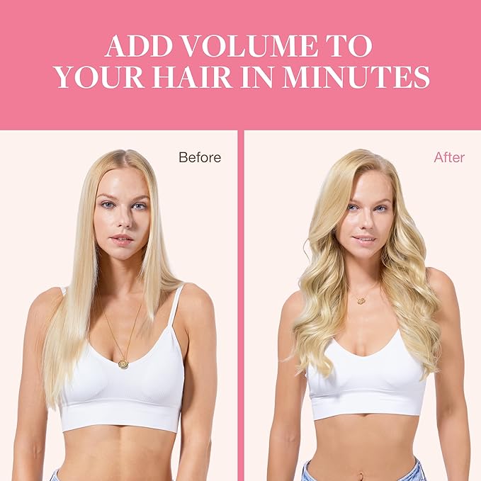 GOO GOO Clip in Hair Extensions Real Human Hair, Remy Human Hair Extensions Clip ins for Women, Natural Human Hair, 14inch 150g 9Pcs, 18A/613A Dark Blonde Highlighted Bleach Blonde