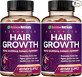 (2 Pack) Hair Growth Vitamins for Women | Biotin 10,000mcg, Collagen, Patented OptiMSM®, goMCT®, Saw Palmetto | Naturally Regrow Stronger & Healthier Hair, Skin and Nails | May Stop Hair Loss