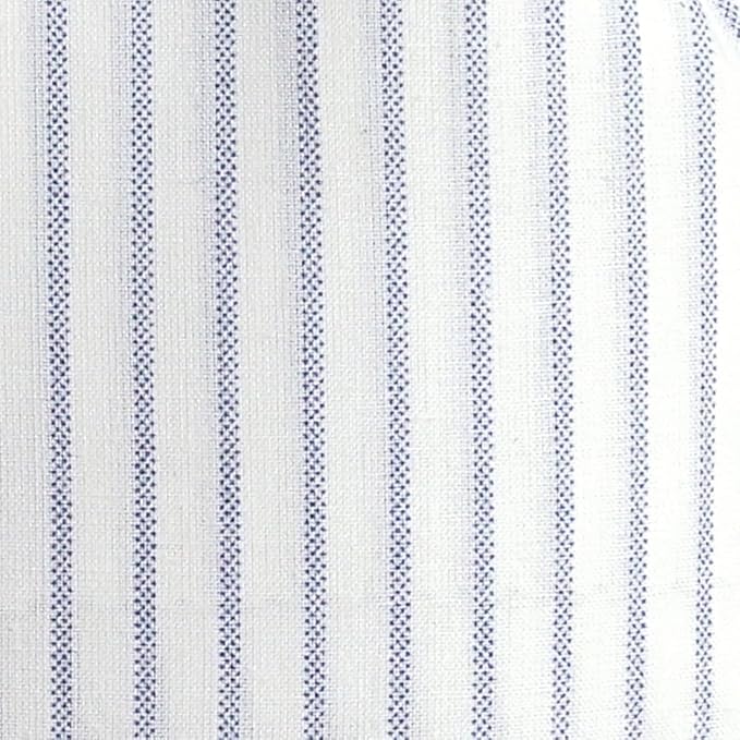 Lane Linen 100% Organic Cotton Pillow Cases Queen Size Set of 2 (20"x30") - Cotton Pillowcases Queen Size - Soft Pillow Cases Set of 2 - Queen Pillowcase Pack of 2 - Ticking Stripe Cobalt