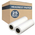 Headrest Paper Rolls – 25-Pack | 8.5" x 225' | Smooth 13 lb Disposable Paper for Medical, Exam & Chiropractic Tables