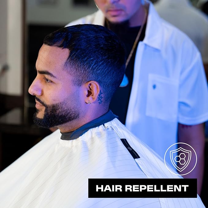 Barber Strong The Barber Cape Haircut Cover for Men, Hair Repelling and Static-Reducing Material, Water Resistant Fabric