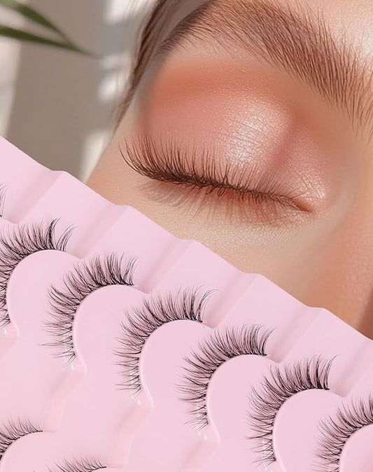 Lashes Natural Look False Lashes Wispy Lashes Fake Eye Lashes Strip Lashes Natural Eyelashes Wispy Natural Lashes UP24