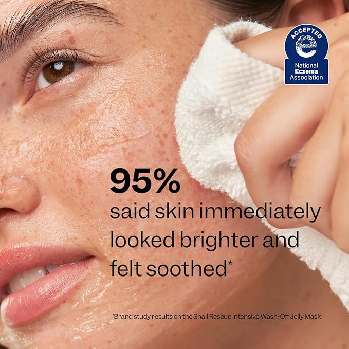 Peach Slices | Snail Rescue Intensive Treatment Wash-Off Face Mask | 95% Snail Mucin | For Dark Spots & Blemishes | Refreshing & Calming Mask | Clear, Radiant, & Hydrated Skin | Skin Care | 3.38 oz