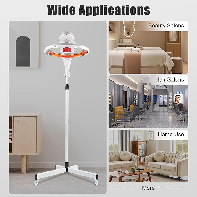 Professional Stand Hair Dryer,Orbiting Rotating Hair Processor Permed Colored Hair for Scalp Care Perfect for Salon,Spa,and Home Hair Care (Style 10)