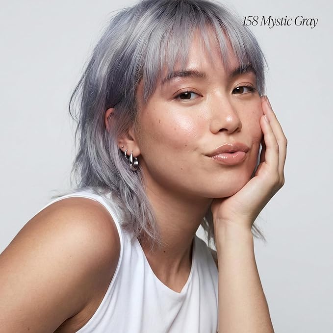 Adore Semi Permanent Hair Color (158 Mystic Gray) | Vegan & Cruelty-Free Gray Hair Dye | No Ammonia, No Peroxide, No Alcohol | 4 Fl Oz Each (Pack of 2)