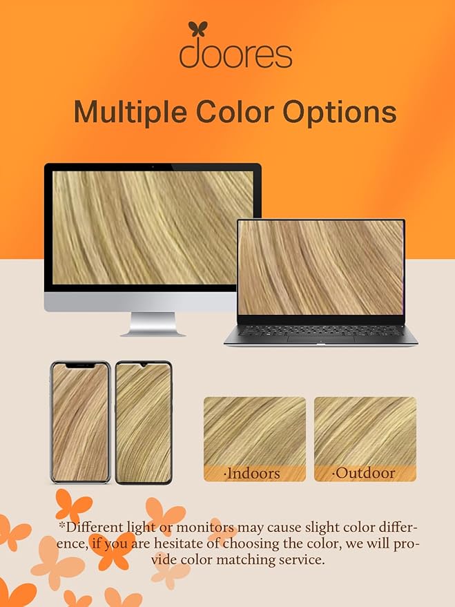DOORES Hair Extensions Tape in Human Hair, Light Blonde Highlighted Golden Blonde 20 Inch 40pcs 100g, Tape in Hair Extensions Reamy Straight Hair Natural Hair