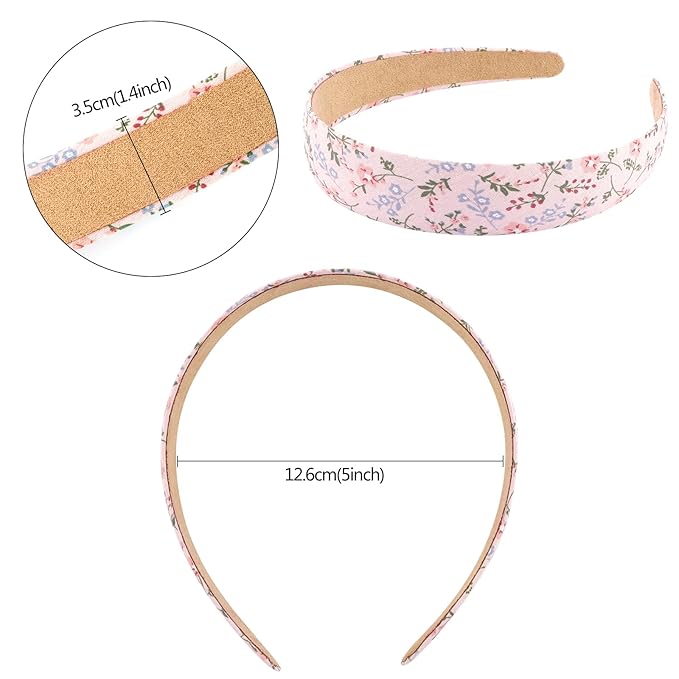 VELSCRUN 7 Pcs Different Headbands for Women Fashion Pink Solid Head Bands Pearl Headband Non Slip Hair Band for Womens Thin Thick Short Hair Face Wash Hair Accessories Gifts for Women Gilrs