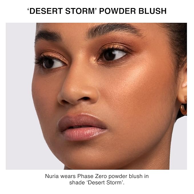 Makeup Powder Blusher - "Desert Storm" - 4g / 0.141 oz - Full Coverage, Natural Blush - Soft, Buildable Pink, Coral, Peach & Golden Hues