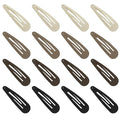 Snap Hair Clips for Women and Girls Water Drop Non Slip Hair Barrettes Matte Finished Metal Hair Clips Accessory Mixed Color 16 PCS 1.89"
