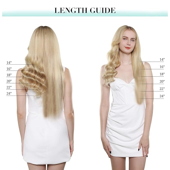 DOORES Clip in Hair Extensions Human Hair, 5pcs 75g Balayage Light Blonde Highlighted Golden Blonde 14 Inch Human Hair Extensions Clip in Remy Hair Extensions Straight Natural Hair