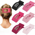 French Flat Hair Clips for Women 6pcs Hair Claw Clips for Thick or Thin Hair Matte Claw Clips for Girls Barrettes Non-Slip Strong Hold Hair Accessories for Women (Pink)