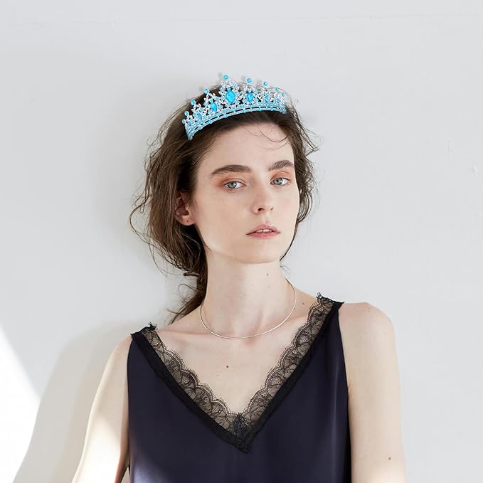 Princess Tiara and Crown for Women Wedding Tiaras for Bridal girls Tiaras and Crystal Crowns Rhinestone Headband Metal Hair Accessories for Costume Birthday Party Prom Gifts