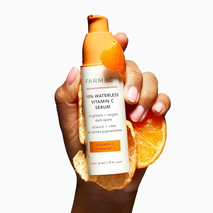 Farmacy 10% Vitamin C Serum for Face - Brightening Vitamin C Face Serum to Firm + Smooth Skin Texture - L Ascorbic Acid + Tangerine Peel Infused Skin Care to Hydrate and Even Skin Tone (30ml)