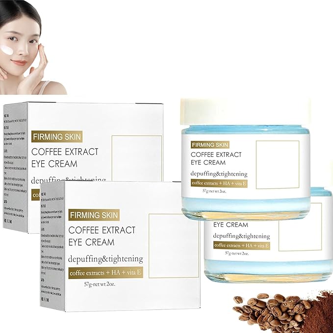 Phix Caffeine Eye Cream, Caffeine Eye Cream For Dark Circles And Puffiness, Caffeine Anti-Wrinkle Stay-Up Late Eye Cream For Bags Puffiness Dark Circles (2Pcs)