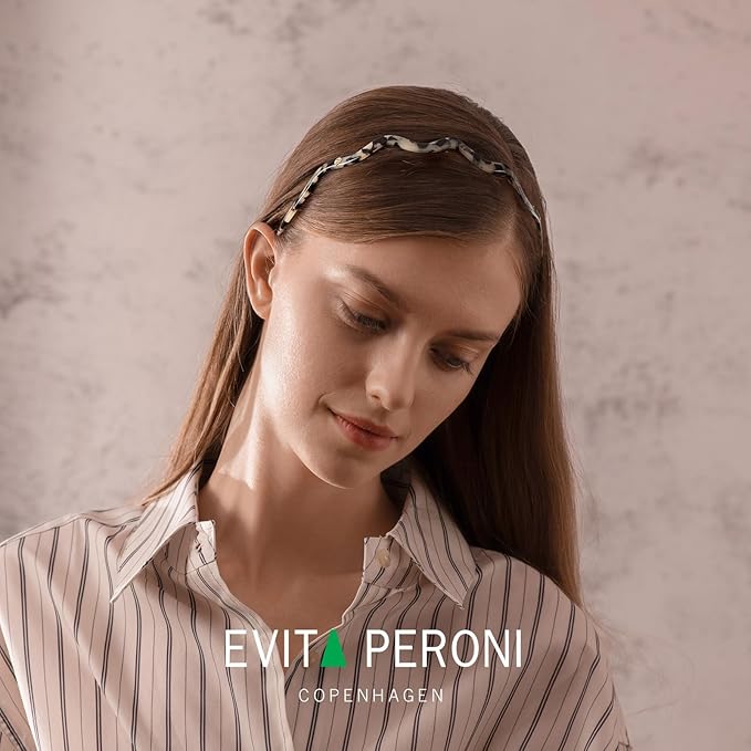 EVITA PERONI Wavy Glasses Headband Hair Band Designed for Eyewear, Comfortable Headbands for Women Fashion Thin Headbands Non Slip No Pressure, No Headache