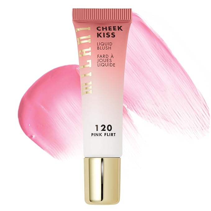 Milani Cheek Kiss Liquid Blush Makeup - Blendable & Buildable, Lightweight Cheek Color (Pink Flirt)