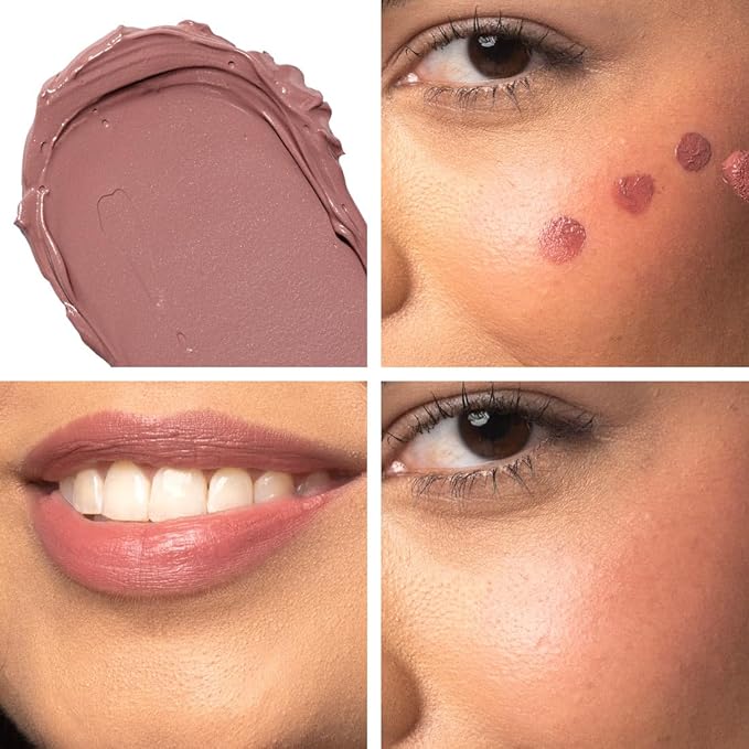 Palladio Liquid Blush for Cheeks & Lips 2-in-1 Makeup Face Blush, Weightless Cream Formula, Smudge Proof Long-Wearing Pigmented Blush, Natural Look Makeup Face Blushes, Dewy Finish, Dusty Rose