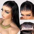 250% Pre Braided Wig Glueless Wigs Human Hair Pre Plucked Pre Cut for Women 9x6 Silky Straight HD Lace Front Wigs Human Hair Pre Everything Glueless Pre Plucked Bleached Knots Lace Front Wig