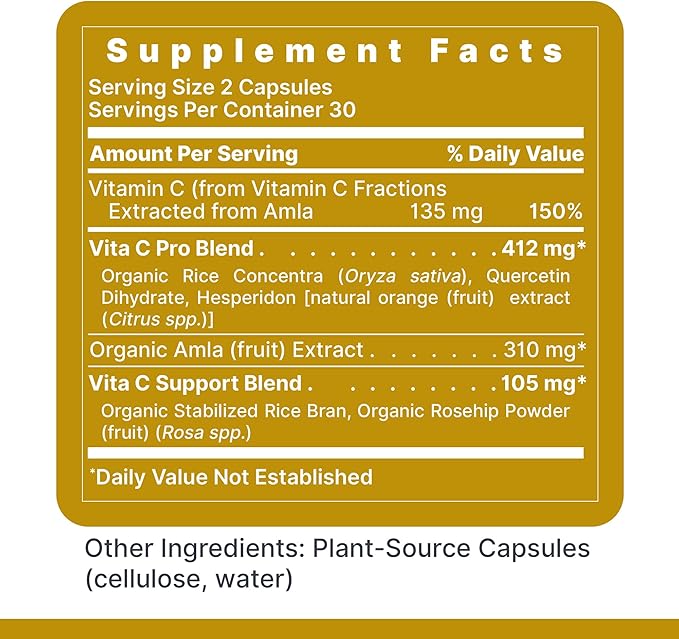 Premier Research Labs Vitamin C Supplement - Natural Vitamin C, Whole Food Vitamin C, Essential C Complex, Pure with Bioflavonoids & Organic Ingredients - 60 Vegetarian Capsules
